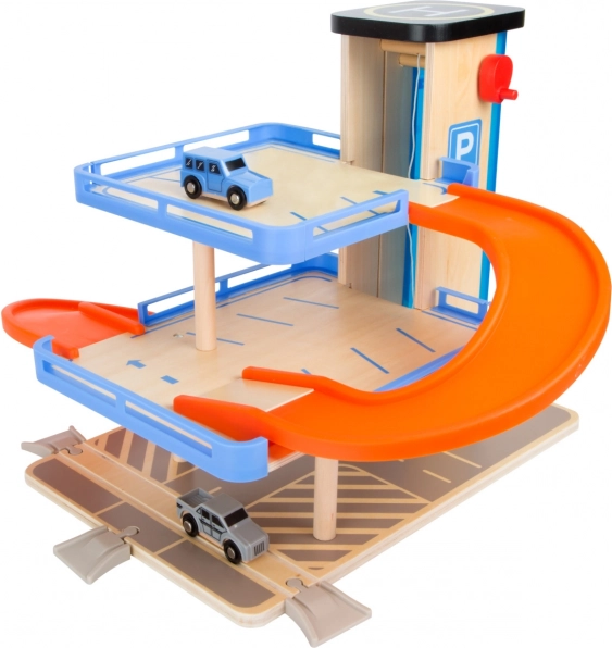 Small foot Holz-Parkhaus mit Aufzug, mehrstöckig