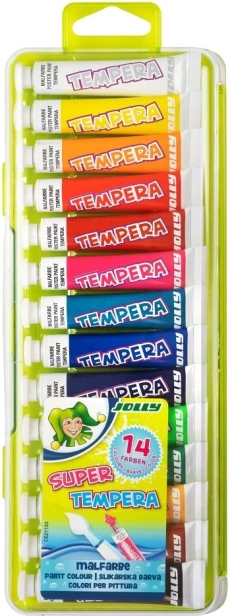 Satz Temperafarben 14 Farben