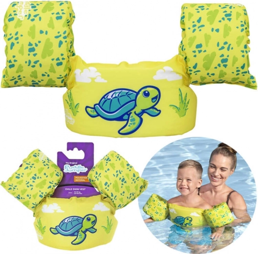 Kinder-Schwimmweste mit Ärmeln BESTWAY Puddle Jumper Schildkröte 15–30 kg