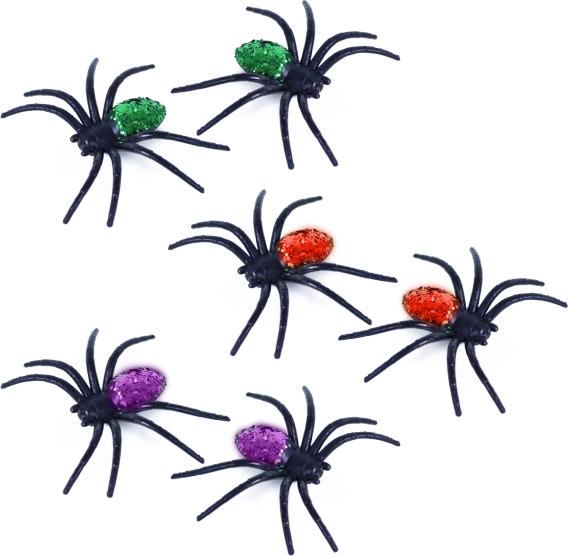 Dekorative Glitzer-Spinnen, 3 Farben