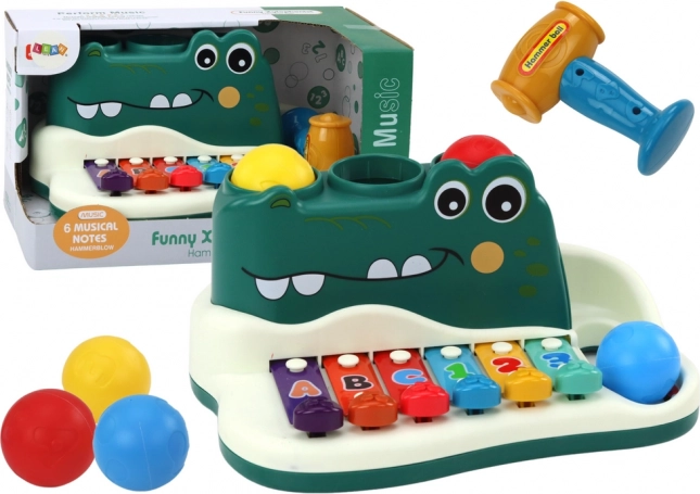 Kinder Xylophon-Pianino Krokodil – interaktives, edukatives Musikinstrument