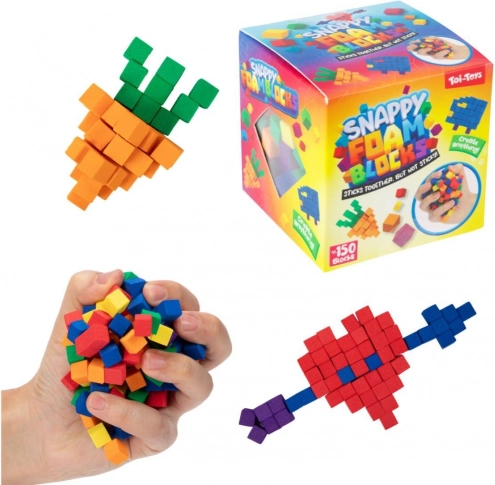 Mini-Bausatz aus selbstklebenden Schaumwürfeln