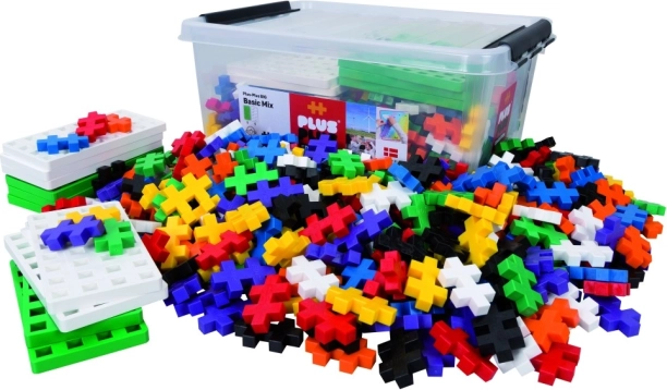 Plus-Plus BIG Basic Box mit 400 Teilen und 10 Grundplatten