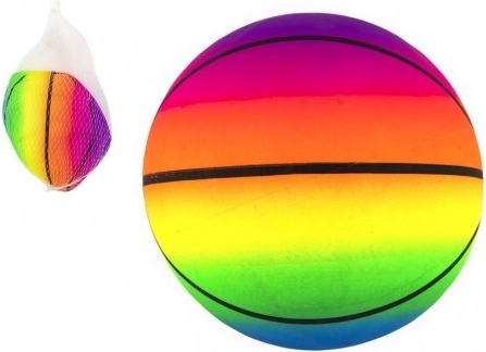 Gummibasketball 23 cm im Netz