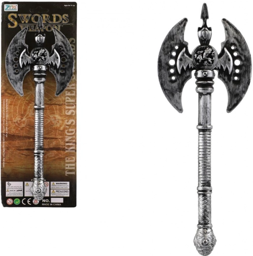 Antike Plastikaxt 30 cm – silbern