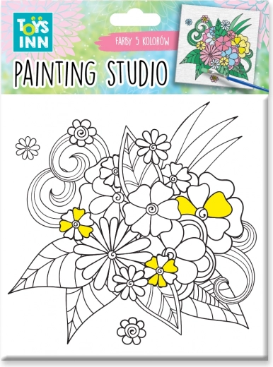 Kleine Canvas-Malset Flowers von Toys Inn
