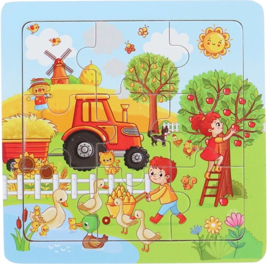 Holzpuzzle Ernte 9 Teile