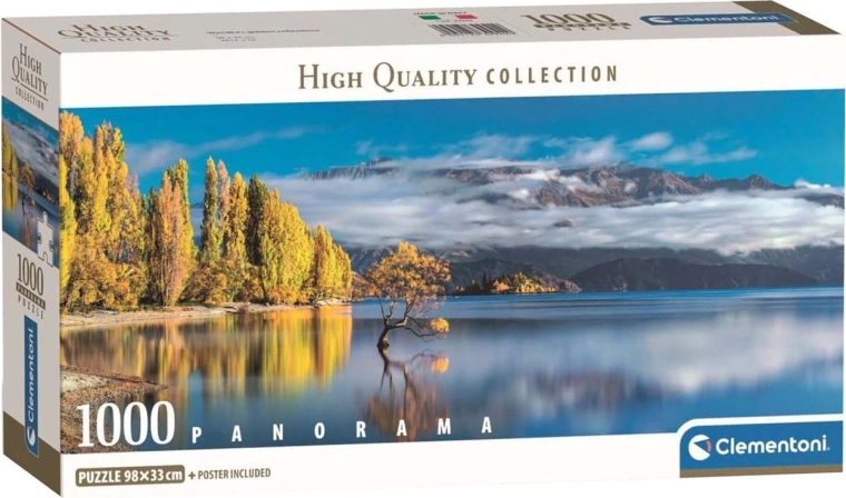 Panorama-Puzzle Goldene Spiegelungen des Lake Wanaka 1000 Teile CLEMENTONI