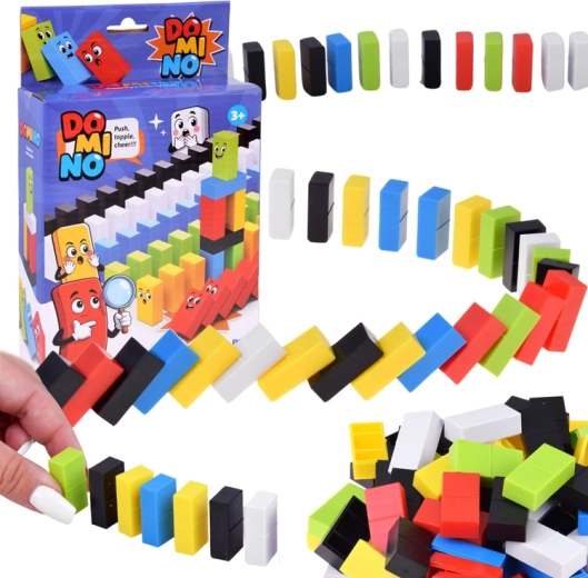Domino für Kinder – farbige Steine, 100 Teile
