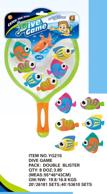 Tauchfische mit Kescher