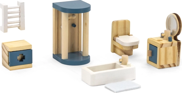 Holzmöbel für das Puppenhaus PolarB – Badezimmer