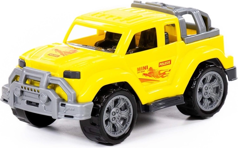 Gelbes Geländewagen-Spielzeug aus Kunststoff für Kinder