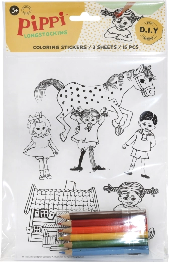 Kreativ-Set mit Ausmal-Stickern Pippi Langstrumpf
