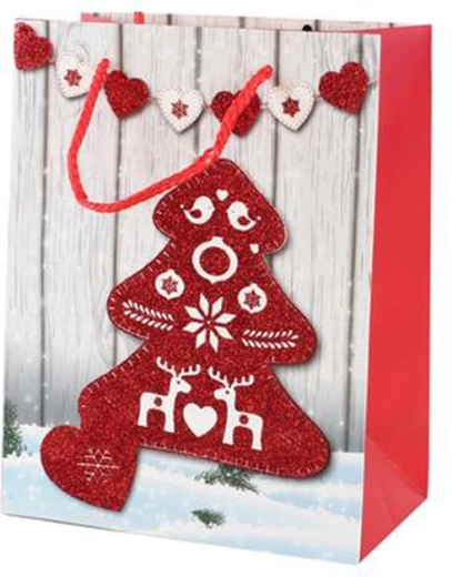 Papier-Geschenktasche Weihnachten Toro 23 × 18 × 10 cm, Motivmix