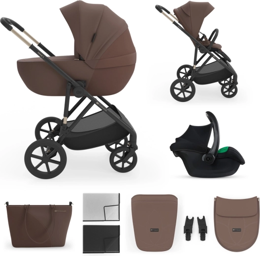 Kombikinderwagen 3in1 Kinderkraft Prime 3 Velvet Mocca