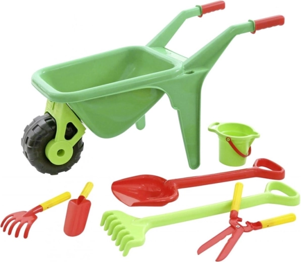 Set Gärtner-Schubkarre mit Werkzeug für Kinder