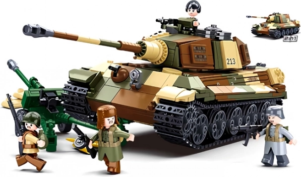 Sluban Schlacht um Budapest – deutscher Schwerpanzer TIGER II 2-in-1 Bauset