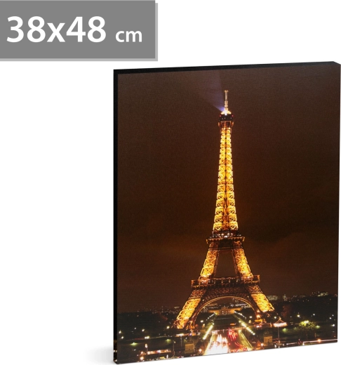 LED-Bild Eiffelturm, 38 × 48 cm