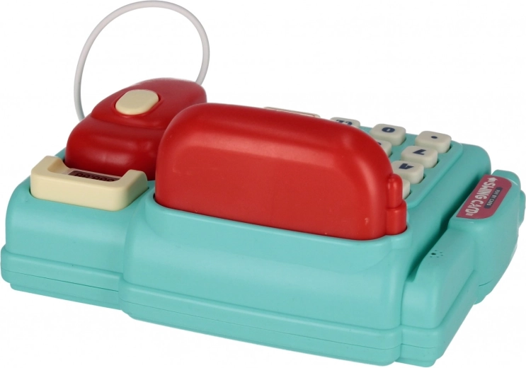 Einkaufskorb mit Lebensmitteln und Geld im Set