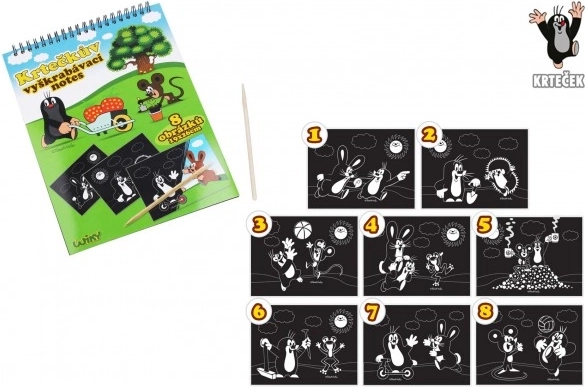 Kratznotizblock mit dem kleinen Maulwurf