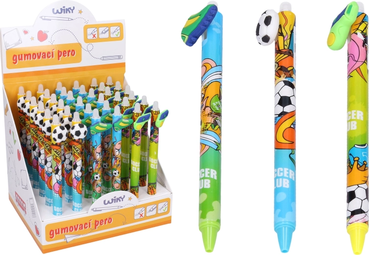 Radierbare Kugelschreiber 0,7 mm – Fußballmotiv
