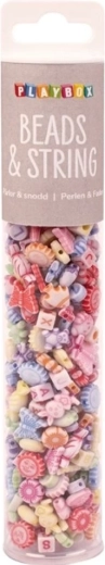 Playbox Pastellperlen in Röhre, 350 Stk.