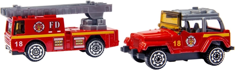 2 Feuerwehrautos in der Packung