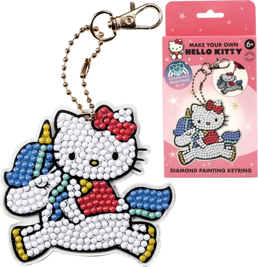 Hello Kitty Diamantmalerei nach Zahlen – Schlüsselanhänger für Kinder