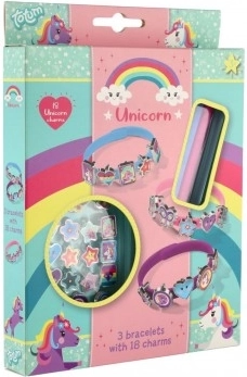 Kreativset Einhorn-Armbänder – 3 Armbänder und 18 Anhänger