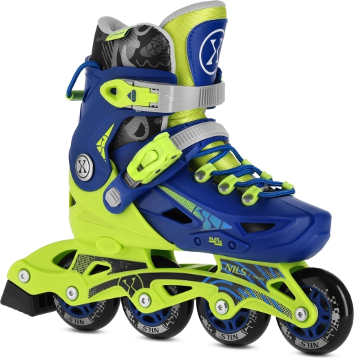Kinder verstellbare Inline-Skates NILS Extreme Blaze blau – L (39–42)