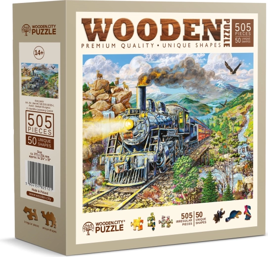 WOODEN CITY Holzpuzzle Eisenbahn 505 Teile