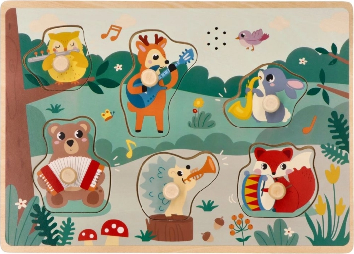 Soundpuzzle mit Tieren und Musikinstrumenten