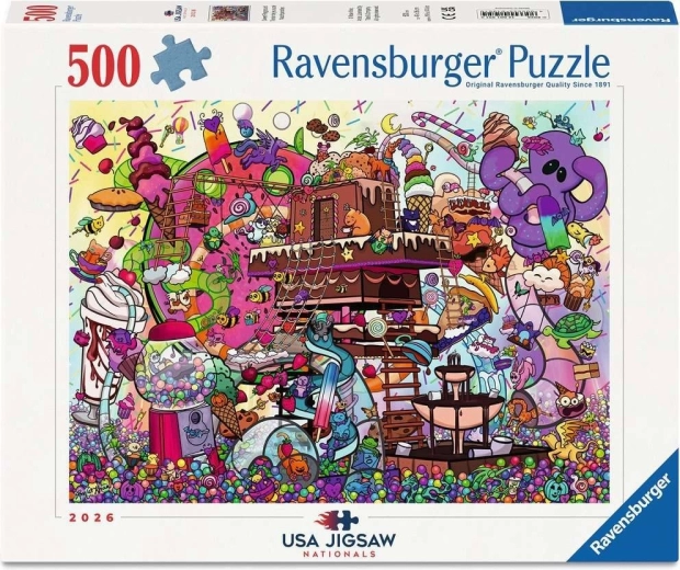 Ravensburger Puzzle USA Jigsaw Nationals: Süßer Spielplatz (500 Teile)