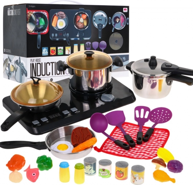 Interaktives Kochset + Brenner mit Sound und Licht – 32 Teile