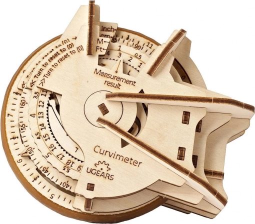 UGEARS mechanischer Kurvenmesser aus Holz STEM – 3D-Puzzle (Opisometer)