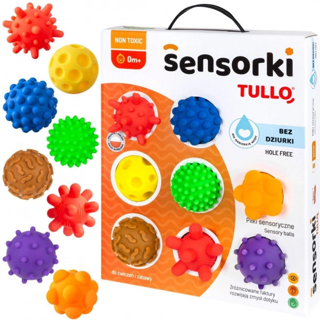 Sensorische Bälle TULLO – 8 Stück, ohne Löcher