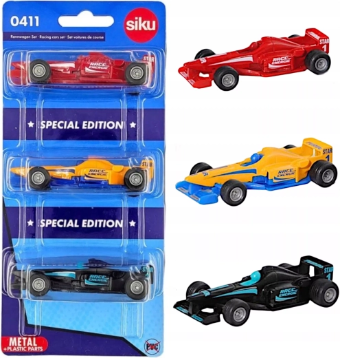 Siku Set aus 3 Rennwagen aus Metall (Formel)