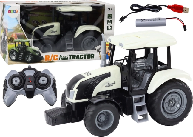 RC-Traktor 2,4G mit Fernsteuerung und Soundeffekten – weiß