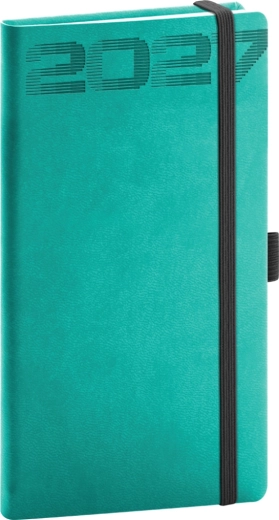 Notique Taschenkalender Aprint Top 2027 türkis 9 × 15,5 cm