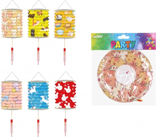 Lampion Zylinder Tiere 16 cm