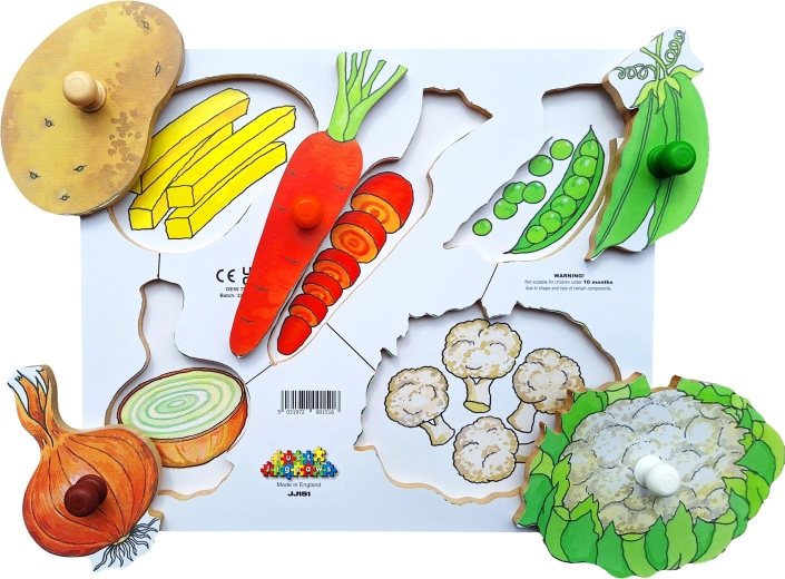Just Jigsaws Holzpuzzle Schälen und Schneiden – 6 Teile