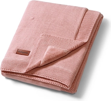 BabyOno Babydecke aus natürlicher Baumwolle mit Flanellfutter 75 × 100 cm rosa