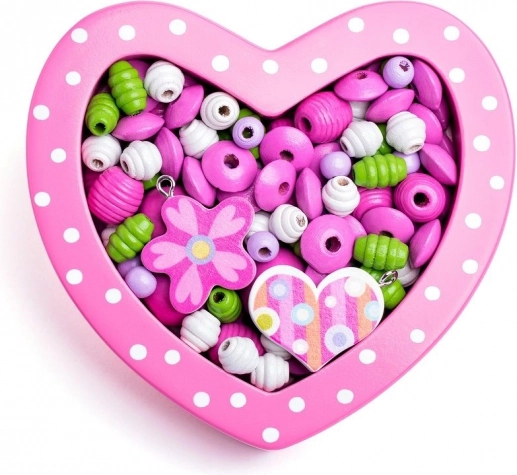 Perlen-Set zum Auffädeln Herzchen