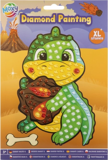 Kreativset Diamantmalerei Drache A5 große XL Steine