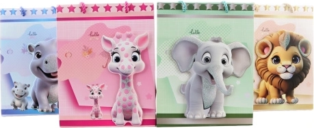 Geschenktüte Fröhliche Safari-Tiere