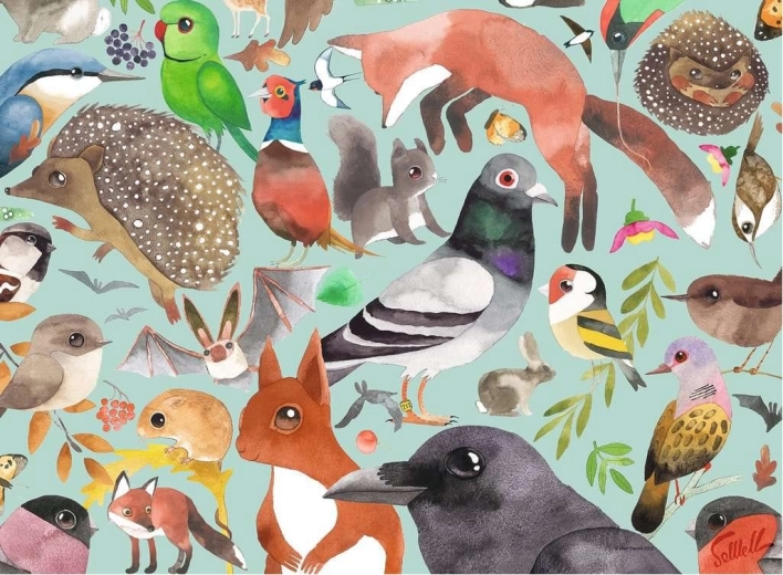 Puzzle 500 Teile Gartenbewohner