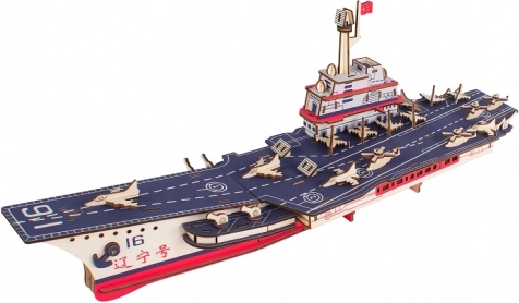 Woodcraft Holz-3D-Puzzle Flugzeugträger Liaoning