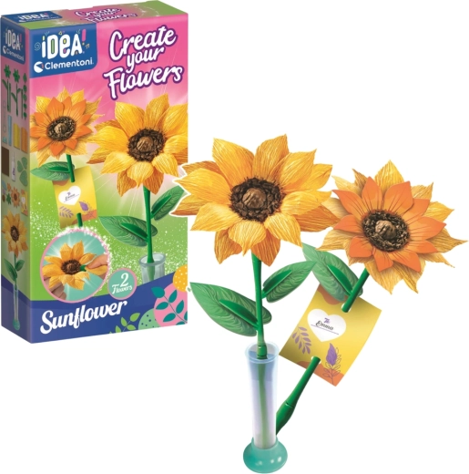 Idea Art Kreativset Mini-Blumenfabrik – Sonnenblumen CLEMENTONI