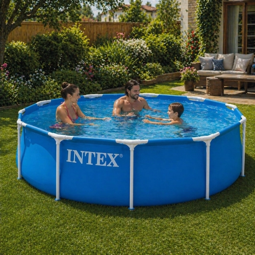 Stabile Rahmenkonstruktion für sicheres Baden