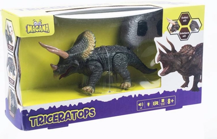Ferngesteuerter Triceratops-Dinosaurier mit Licht und Sound